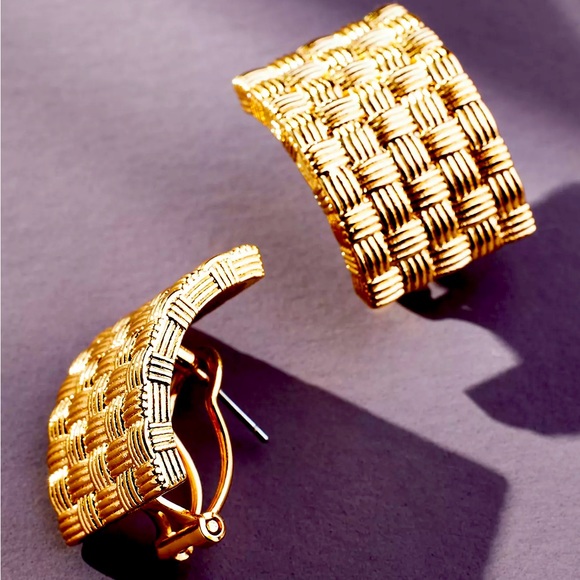 Anthropologie Jewelry - NWT Woven Curved Earrings by Anthropologie